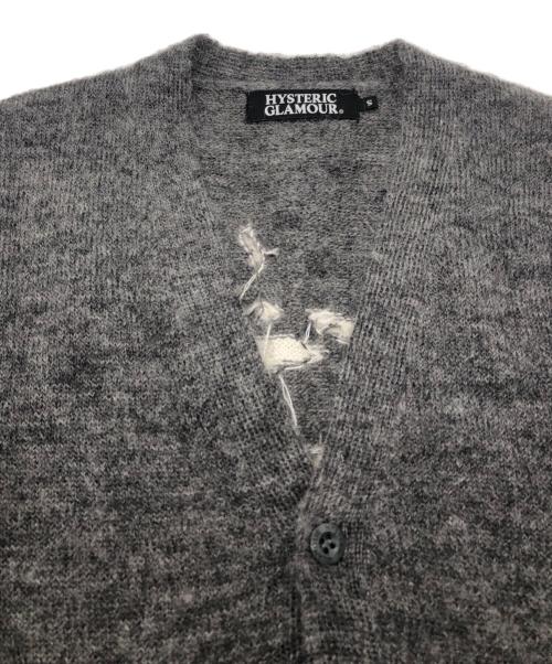 Hysteric Glamour（ヒステリックグラマー）Hysteric Glamour (ヒステリックグラマー) ヒスガールニットカーディガン グレー サイズ:SIZE Sの古着・服飾アイテム