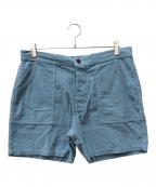 BIRDWELLバードウェル）の古着「CORDUROY SHORTS」｜ブルー