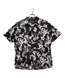 GITMAN BROS（ギットマンブラザーズ）の古着「Hollywood Stars Print Camp Shirt」｜ホワイト×ブラック