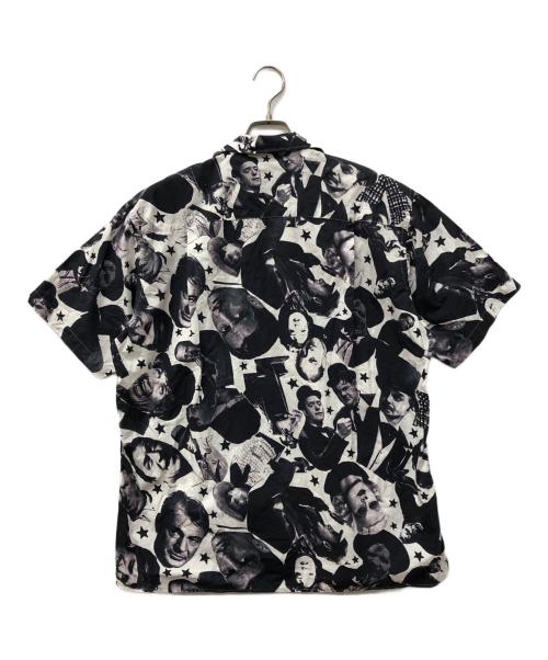 GITMAN BROS（ギットマンブラザーズ）GITMAN BROS (ギットマンブラザーズ) Hollywood Stars Print Camp Shirt ホワイト×ブラック サイズ:Lの古着・服飾アイテム