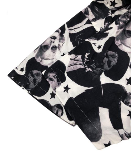 GITMAN BROS（ギットマンブラザーズ）GITMAN BROS (ギットマンブラザーズ) Hollywood Stars Print Camp Shirt ホワイト×ブラック サイズ:Lの古着・服飾アイテム
