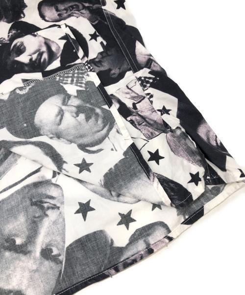GITMAN BROS（ギットマンブラザーズ）GITMAN BROS (ギットマンブラザーズ) Hollywood Stars Print Camp Shirt ホワイト×ブラック サイズ:Lの古着・服飾アイテム