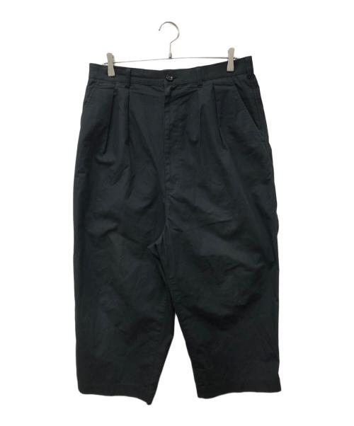 COMME des GARCONS HOMME（コムデギャルソン オム）COMME des GARCONS HOMME (コムデギャルソン オム) コットン2タックワイドパンツ ブラック サイズ:SIZE Mの古着・服飾アイテム