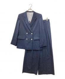ANAYI（アナイ）の古着「オックスストレッチダブルジャケットセットアップ」｜ネイビー