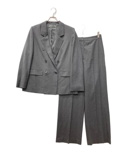 theory luxe（セオリーリュクス）theory luxe (セオリーリュクス) SUAVE SAXONY HANSEN ダブルブレストセットアップ グレー サイズ:42の古着・服飾アイテム
