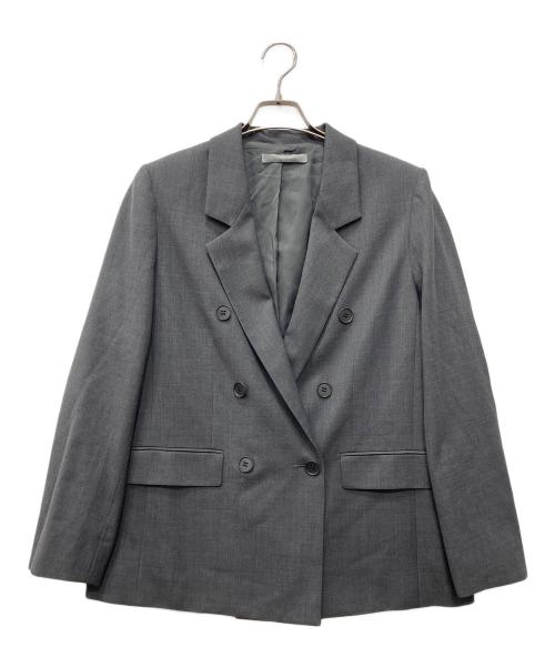 theory luxe（セオリーリュクス）theory luxe (セオリーリュクス) SUAVE SAXONY HANSEN ダブルブレストセットアップ グレー サイズ:42の古着・服飾アイテム