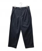 WHITE MOUNTAINEERINGホワイトマウンテ二アニング）の古着「SOLOTEX 2 TUCK WIDE PANTS」｜ネイビー