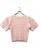 PLEATS PLEASEプリーツプリーズ）の古着「JIGGLY KNIT」｜ピンク