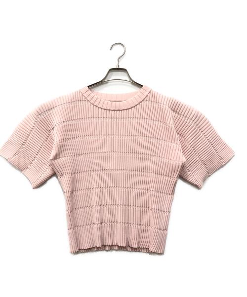 PLEATS PLEASE（プリーツプリーズ）PLEATS PLEASE (プリーツプリーズ) JIGGLY KNIT ピンク サイズ:FREEの古着・服飾アイテム