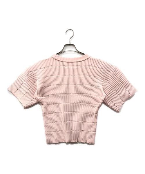 PLEATS PLEASE（プリーツプリーズ）PLEATS PLEASE (プリーツプリーズ) JIGGLY KNIT ピンク サイズ:FREEの古着・服飾アイテム