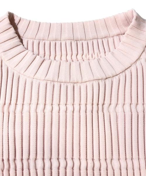 PLEATS PLEASE（プリーツプリーズ）PLEATS PLEASE (プリーツプリーズ) JIGGLY KNIT ピンク サイズ:FREEの古着・服飾アイテム
