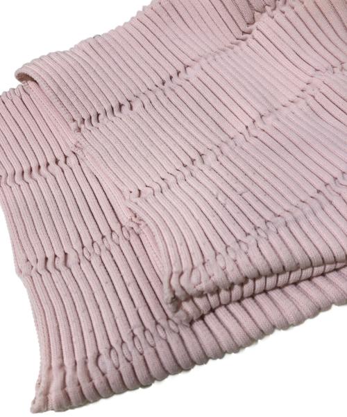 PLEATS PLEASE（プリーツプリーズ）PLEATS PLEASE (プリーツプリーズ) JIGGLY KNIT ピンク サイズ:FREEの古着・服飾アイテム