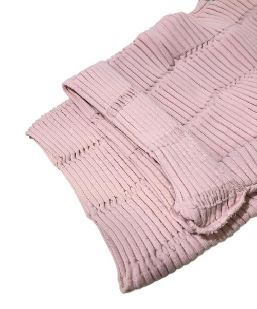 PLEATS PLEASE（プリーツプリーズ）PLEATS PLEASE (プリーツプリーズ) JIGGLY KNIT ピンク サイズ:FREEの古着・服飾アイテム
