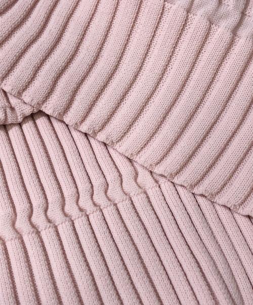 PLEATS PLEASE（プリーツプリーズ）PLEATS PLEASE (プリーツプリーズ) JIGGLY KNIT ピンク サイズ:FREEの古着・服飾アイテム
