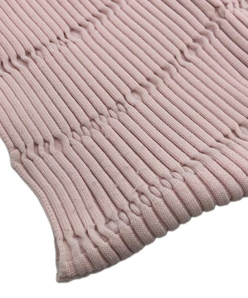 PLEATS PLEASE（プリーツプリーズ）PLEATS PLEASE (プリーツプリーズ) JIGGLY KNIT ピンク サイズ:FREEの古着・服飾アイテム