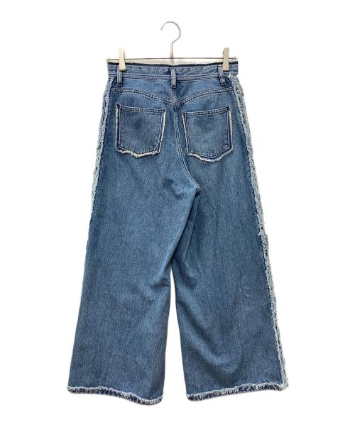 Acne studios（アクネ ストゥディオズ）ACNE STUDIOS (アクネ ストゥディオズ) フリンジワイドデニムパンツ ブルー サイズ:34の古着・服飾アイテム