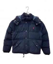 POLO RALPH LAUREN（ポロ・ラルフローレン）の古着「ブラックウォッチライナーコーデュロイダウンジャケット」｜ネイビー