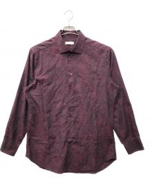 ETRO（エトロ）の古着「ペイズリージャガードシャツ」｜ボルドー