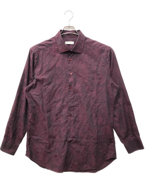 ETRO（エトロ）ETRO (エトロ) ペイズリージャガードシャツ ボルドー サイズ:44の古着・服飾アイテム