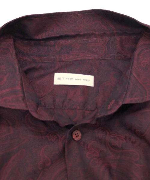 ETRO（エトロ）ETRO (エトロ) ペイズリージャガードシャツ ボルドー サイズ:44の古着・服飾アイテム