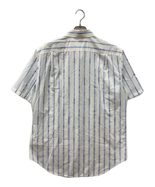 LOUIS VUITTON（ルイ ヴィトン）LOUIS VUITTON (ルイ ヴィトン) LV LOVERS ストライプ半袖シャツ ホワイト×ブルー サイズ:42の古着・服飾アイテム