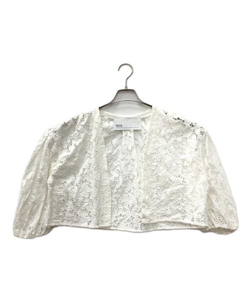 ticca（ティッカ）ticca (ティッカ) フラワーレースジャケット ホワイト サイズ:SIZE FREEの古着・服飾アイテム