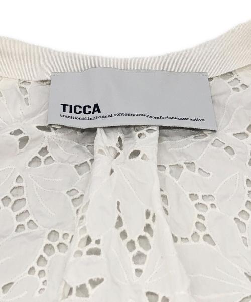 ticca（ティッカ）ticca (ティッカ) フラワーレースジャケット ホワイト サイズ:SIZE FREEの古着・服飾アイテム