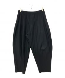 HOMME PLISSE ISSEY MIYAKE（オム プリッセ イッセイ ミヤケ）の古着「消しプリーツパンツ」｜ブラック