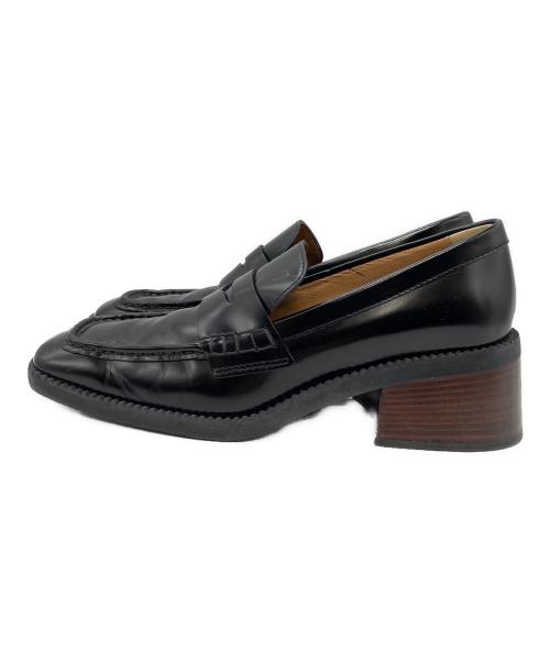 TOD'S（トッズ）TOD'S (トッズ) チャンキーヒール スクエアトゥローファー ブラック サイズ:37の古着・服飾アイテム