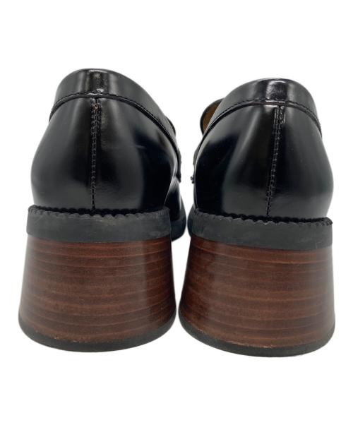 TOD'S（トッズ）TOD'S (トッズ) チャンキーヒール スクエアトゥローファー ブラック サイズ:37の古着・服飾アイテム