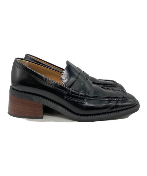 TOD'S（トッズ）TOD'S (トッズ) チャンキーヒール スクエアトゥローファー ブラック サイズ:37の古着・服飾アイテム
