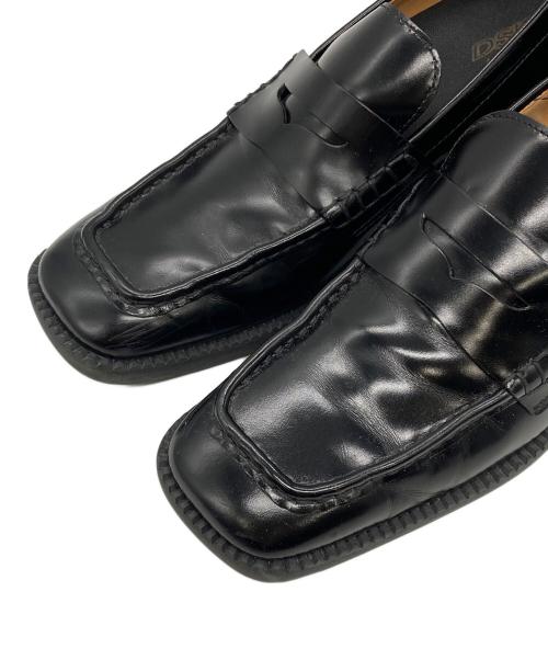 TOD'S（トッズ）TOD'S (トッズ) チャンキーヒール スクエアトゥローファー ブラック サイズ:37の古着・服飾アイテム