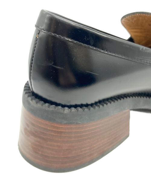 TOD'S（トッズ）TOD'S (トッズ) チャンキーヒール スクエアトゥローファー ブラック サイズ:37の古着・服飾アイテム