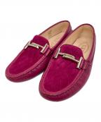 TOD'Sトッズ）の古着「ダブルT ドライビングシューズ」｜パープル