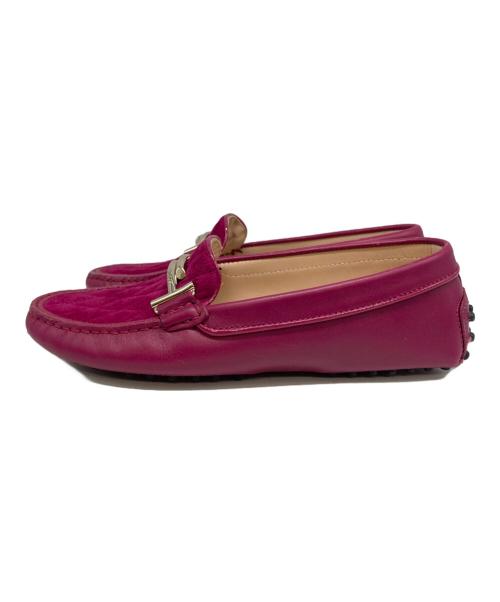 TOD'S（トッズ）TOD'S (トッズ) ダブルT ドライビングシューズ パープル サイズ:37の古着・服飾アイテム