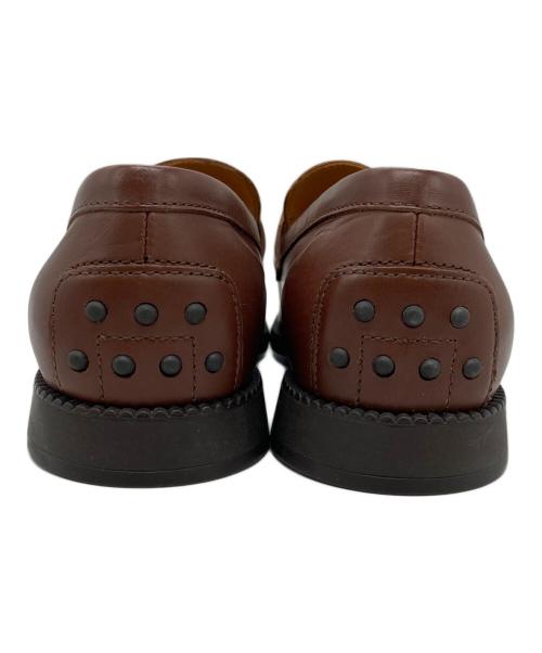 TOD'S（トッズ）TOD'S (トッズ) ケイト チェーンスクエアトゥローファー ブラウン サイズ:37の古着・服飾アイテム