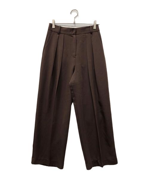 TODAYFUL（トゥデイフル）TODAYFUL (トゥデイフル) Tuck Wide Trousers ブラウン サイズ:36の古着・服飾アイテム