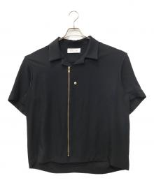 CULLNI（クルニ）の古着「Zip Front Open Collar Shirt」｜ブラック
