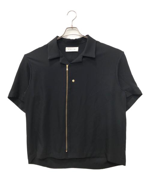 CULLNI（クルニ）CULLNI (クルニ) Zip Front Open Collar Shirt ブラック サイズ:SIZE 2の古着・服飾アイテム