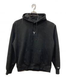 GROUND Y×New Era（グラウンドワイ×ニューエラ）の古着「SUEDE HOODIE GY LOGO」｜ブラック