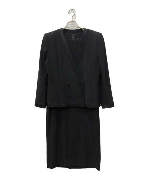 GIVENCHY HI FORMAL（ジバンシー ハイ フォーマル）GIVENCHY HI FORMAL (ジバンシー ハイ フォーマル) パイピングフォーマルセットアップワンピース ブラック サイズ:12の古着・服飾アイテム