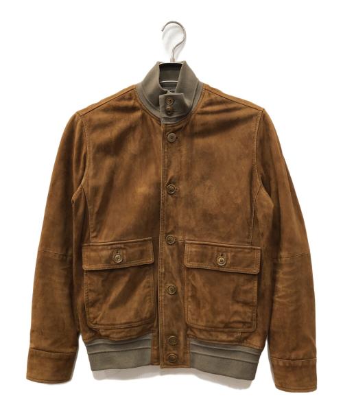 MOVER GARMENTS（ムーバーガーメンツ）MOVER GARMENTS (ムーバーガーメンツ) Lamb Suede Driving Blouson ブラウン サイズ:46の古着・服飾アイテム