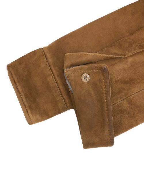 MOVER GARMENTS（ムーバーガーメンツ）MOVER GARMENTS (ムーバーガーメンツ) Lamb Suede Driving Blouson ブラウン サイズ:46の古着・服飾アイテム
