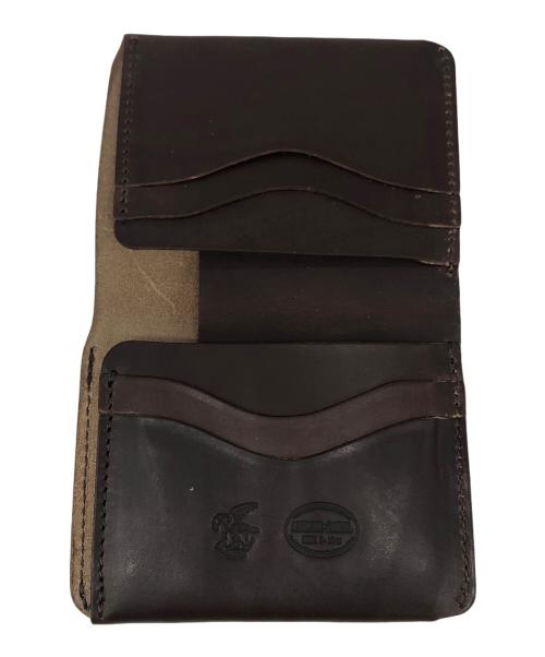 MR.OLIVE（ミスターオリーブ）MR.OLIVE (ミスターオリーブ) HORWEEN CHROMEXCEL LEATHER MINI WALLET ブラウンの古着・服飾アイテム