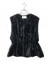 ne quittez pas（ヌキテパ）の古着「Crushed Velvet Pearl Beads Vest」｜ブラック