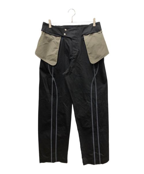 J.L - A.L/（ジェイラル）J.L - A.L/ (ジェイラル) Black Binate Trousers/トラウザー ブラック サイズ:SIZE Lの古着・服飾アイテム