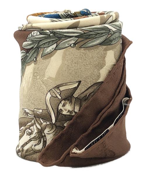 HERMES（エルメス）HERMES (エルメス) カレ90 ブラウンの古着・服飾アイテム