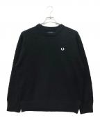 FRED PERRY×BEAMSフレッドペリー×ビームス）の古着「別注フラッフィクルーネックセーター」｜ブラック
