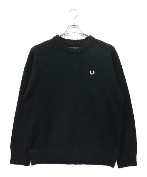 FRED PERRY（フレッドペリー）FRED PERRY (フレッドペリー) BEAMS (ビームス) 別注フラッフィクルーネックセーター ブラック サイズ:SIZE Lの古着・服飾アイテム