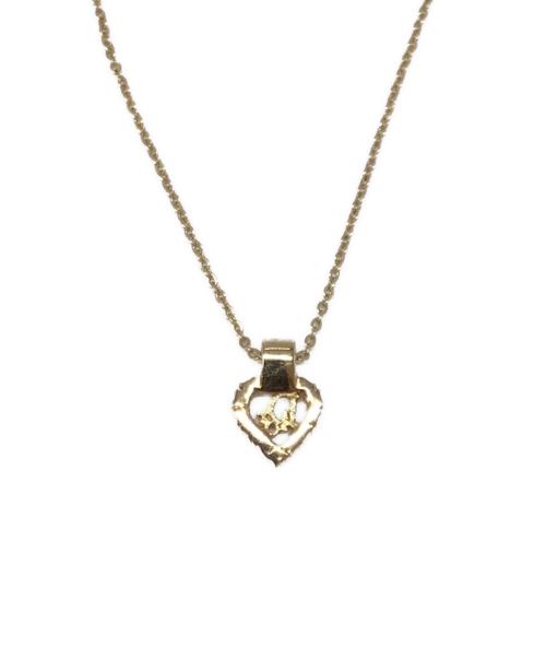 Christian Dior（クリスチャン ディオール）Christian Dior (クリスチャン ディオール) ハート ストーン ネックレス ゴールドの古着・服飾アイテム